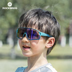ROCKBROS Sunglasses Girls Boys Polarized Photochromic Goggles Children Out Sports Riding UV Radiation Protection Eyeglasses