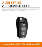 Zinc Alloy Leather Car Remote Control Key Case Cover Holder Shell For Audi A3 8P 8V 8L S3 RS3 Custom LOGO Protected Keychain Bag