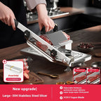 GIANXI Mutton Roll Slicer Machine Stainless Steel Meat Slicer Beef Thin Slice Frozen Meat Household Barbecue Hot Pot Cooking