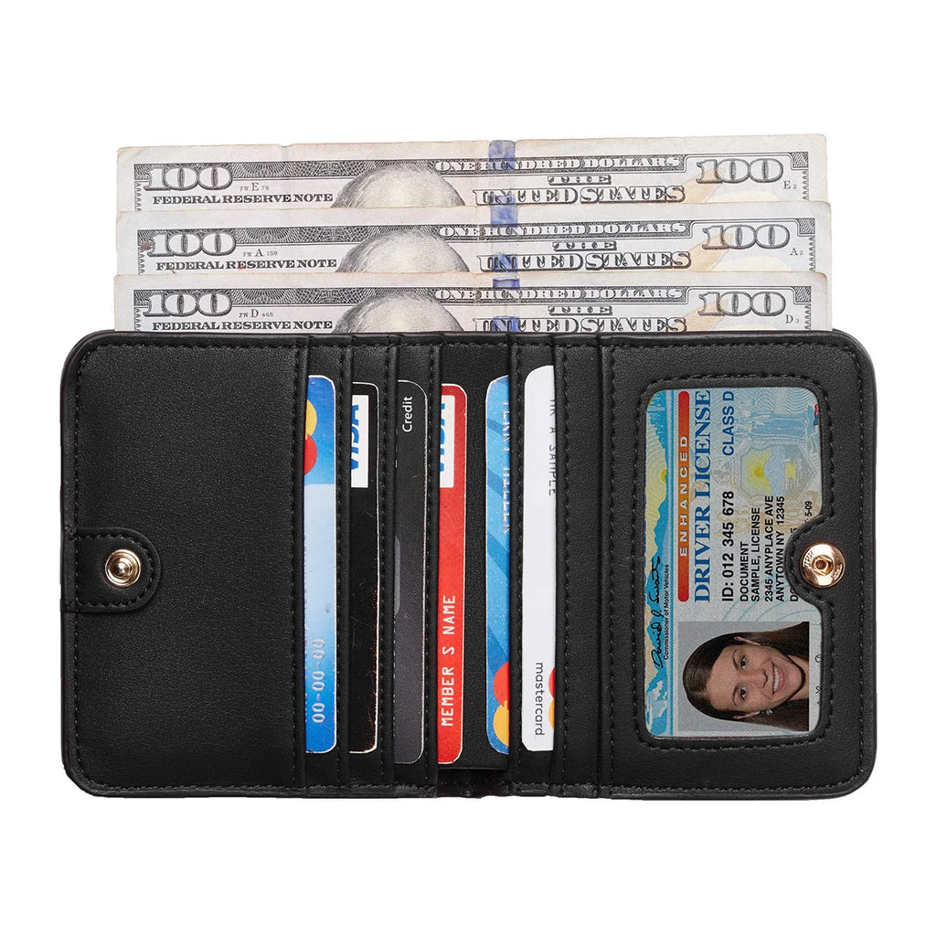 Wallet for Women RFID Blocking Small Compact Bifold Leather Pocket Wallet Ladies Mini Purse with ID Window