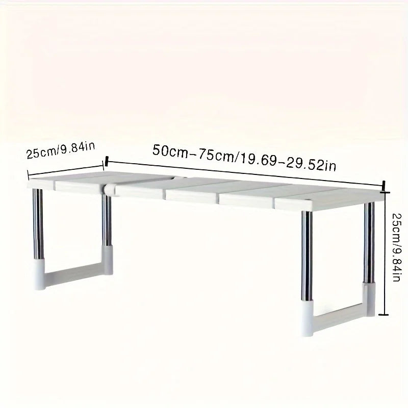 Adjustable Under Sink Storage Rack, Expandable Cabinet Organizer, Single or Double Layer