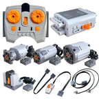 MOS 11PCS Brick Motor Power Function Kit With technic Parts Includes AA Battery Box 2.4g Speed Control Remote Receiver 5x Motors