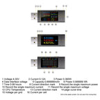 1pc KWS-MX23 USB Ammeter Tester 1.06" IPS Display 4-30V/0-12A Mobile Phone Charging Monitor  Voltage Current Detection