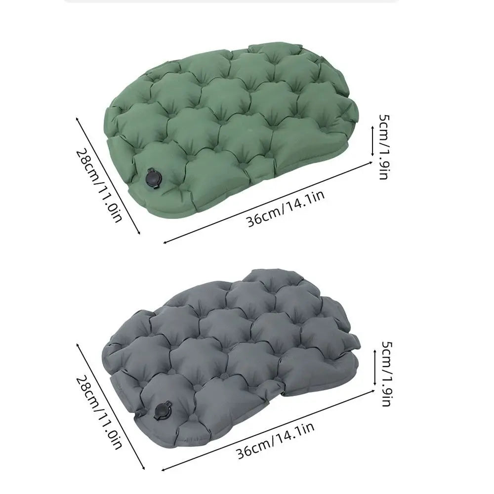 Foldable Inflatable Seat Cushion Moisture-proof Space-saving 3D Air Seat Cushion Waterproof Lightweight Camping Chair Pad Hiking