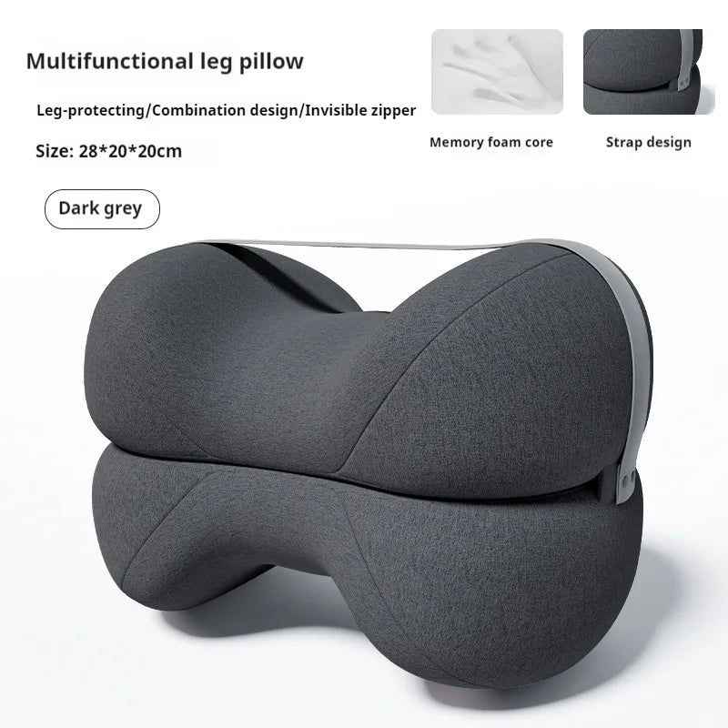 Contoured Knee Pillow for Side Sleepers, Cooling Memory Foam Leg Spacer 1pc 50x30cm