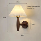 Nordic LED Wood Wall Sconce Lamp E27 AC110-220V Brown or Yellow, 3 Color Modes