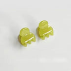 2Pcs/Set Mini 2cm Acetate Small Hair Claw Side Pins Acetate Hair Crabs for Girls Cute Hairpin Clips Women Hair Accessories