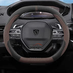 Suede Leather Car Steering Wheel Cover for Peugeot 508 308 SW E-208 208 E-408 408 GT 2021 2022 2023 2024 2025 Auto Accessories