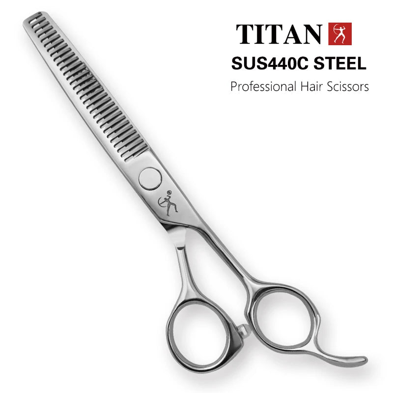 TITAN Hair Thinning Scissors Barber Texturizing Shears, Professional Cutting Tool