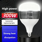 High Power 30W/100W/150W/300W E27 LED Bulb 220V 6500K High Brightness Energy Saving Lamp for Home Garage Warehouse Office Use