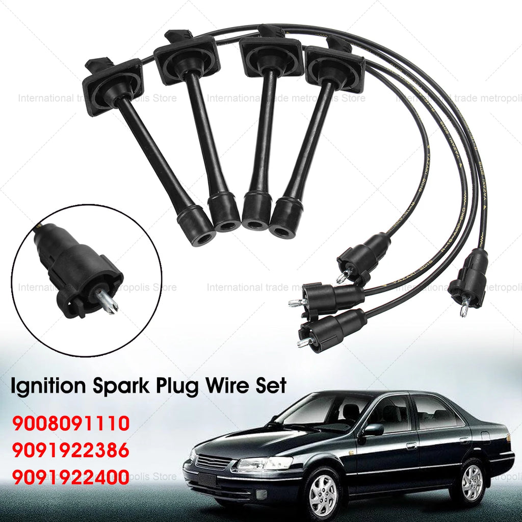 Ignition Spark Plug Wires Set for 1997-2001 Toyota Camry Solara Rav4 2.2L 90080-91110 90919-22386 90919-22400