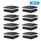 Solar post cap lights 4x4in waterproof outdoor fence/deck lights, 3 modes, 2pcs or 8pcs