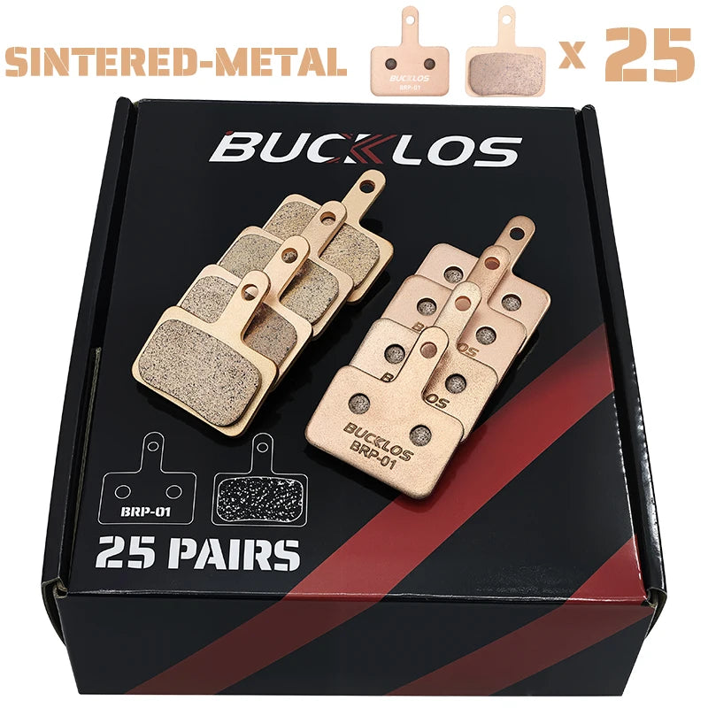 25 Pairs BUCKLOS BRP-01 Disc Brake Pads Ceramic Resin MTB Hydraulic Brake Pads Durable Bicycle Brake Pad for SHIMANO B01S B05S