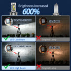 70W/Pair 6500K 3570 Chips H1 H3 H4 H7 H11 9005 9006 Highly Brightness Spotlights Turbo Fan No Destructive Installation Plug&play