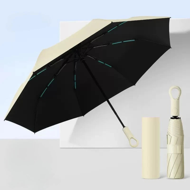Umbrellas for Rain with Ring Buckle Travel Umbrella Compact for Backpack, Car, Walking, Automatic UV Umbrella for Sun Protection