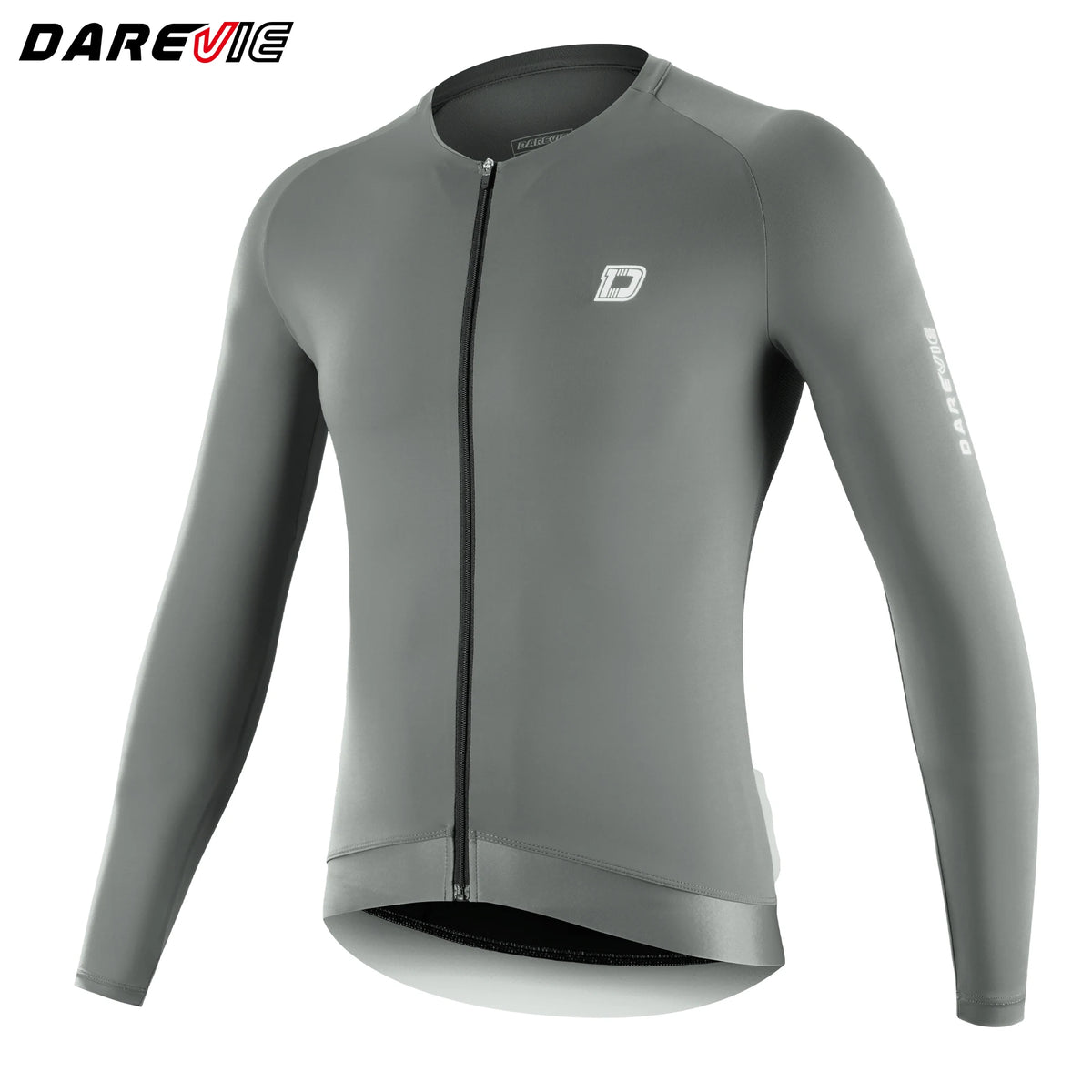 DAREVIE Men's Cycling Jersey DVJ278 Moisture Wicking Anti-Slip Hem, Black/Green/Grey/Red