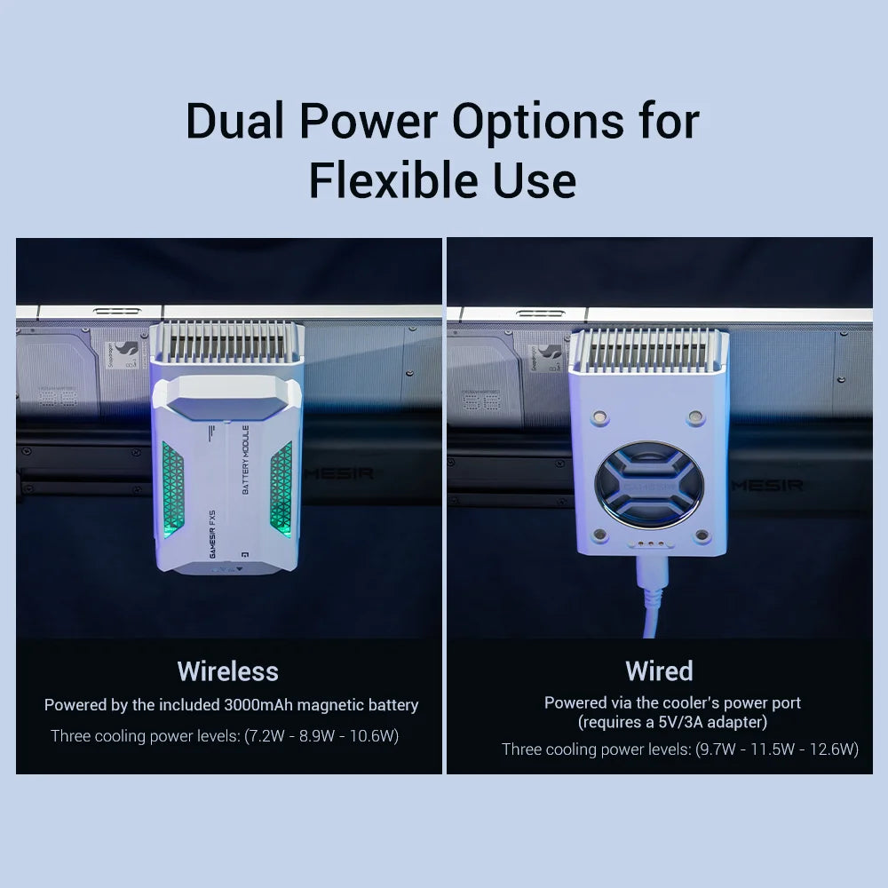 GameSir FX5 Cooler Wireless Cooler Controller FX5 Lite Wired Cooler Three Adjustable Cooling Modes for X5 Series Controllers