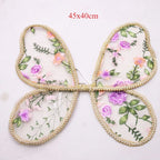 Vintage Velvet Butterfly Wings Forest Photography Props for Children's Birthday and Christmas Celebration
