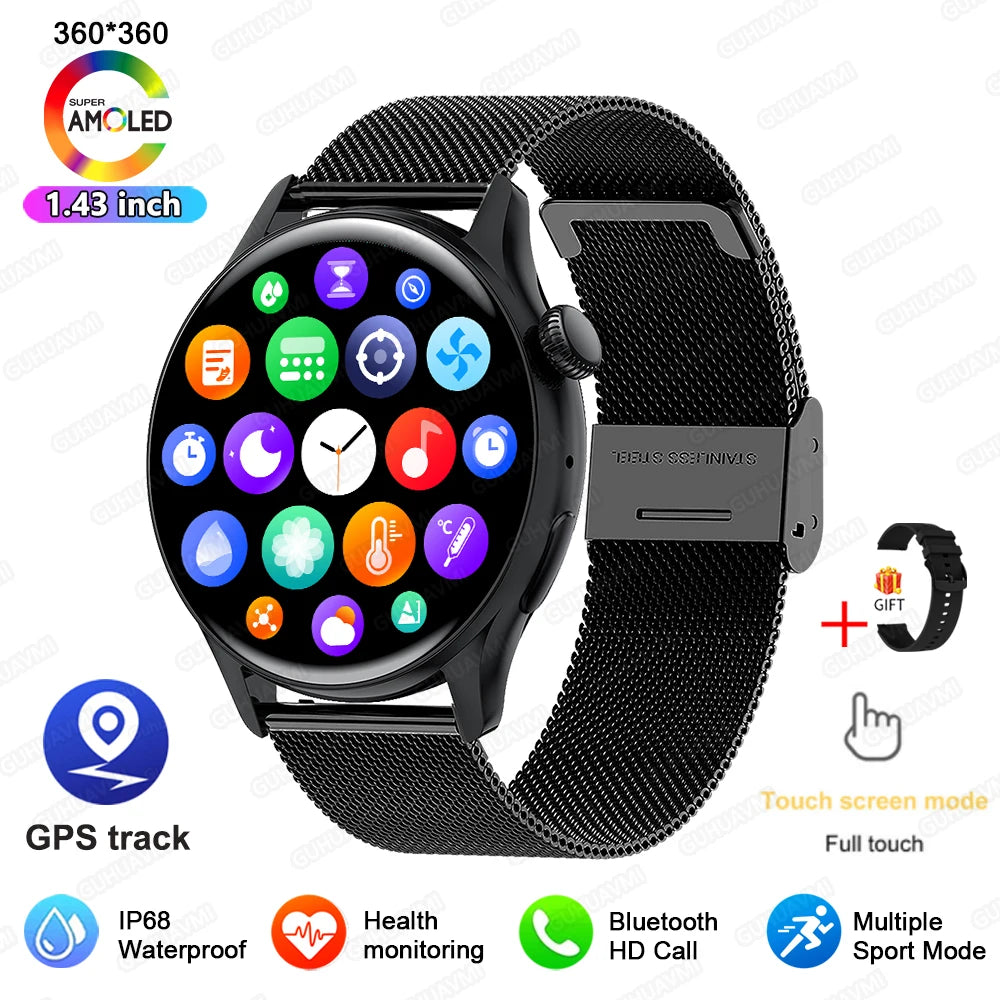 2026New GPS NFC Bluetooth Call Smartwatch Women Watch 4 mini Sport Track Heart Rate Pressure Monitoring Health Smartwatch Ladies