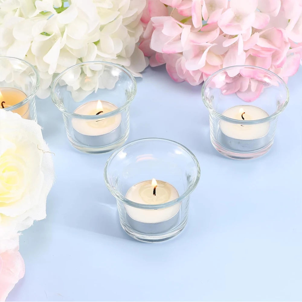 Glass Votive Candle Holders,Glass Tealight Candle Holder,Tea Light Candle Holder Glass Tea Lights Holders,Clear Glass Tea Light