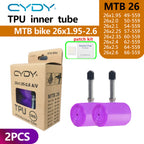 CYDY TPU MTB Bike Inner Tube Camera 29 26 27.5 29x1.95-2.6 Inch Mountain Bicycle Tire Schrader Valve AV pneu 29er Cycling Tube