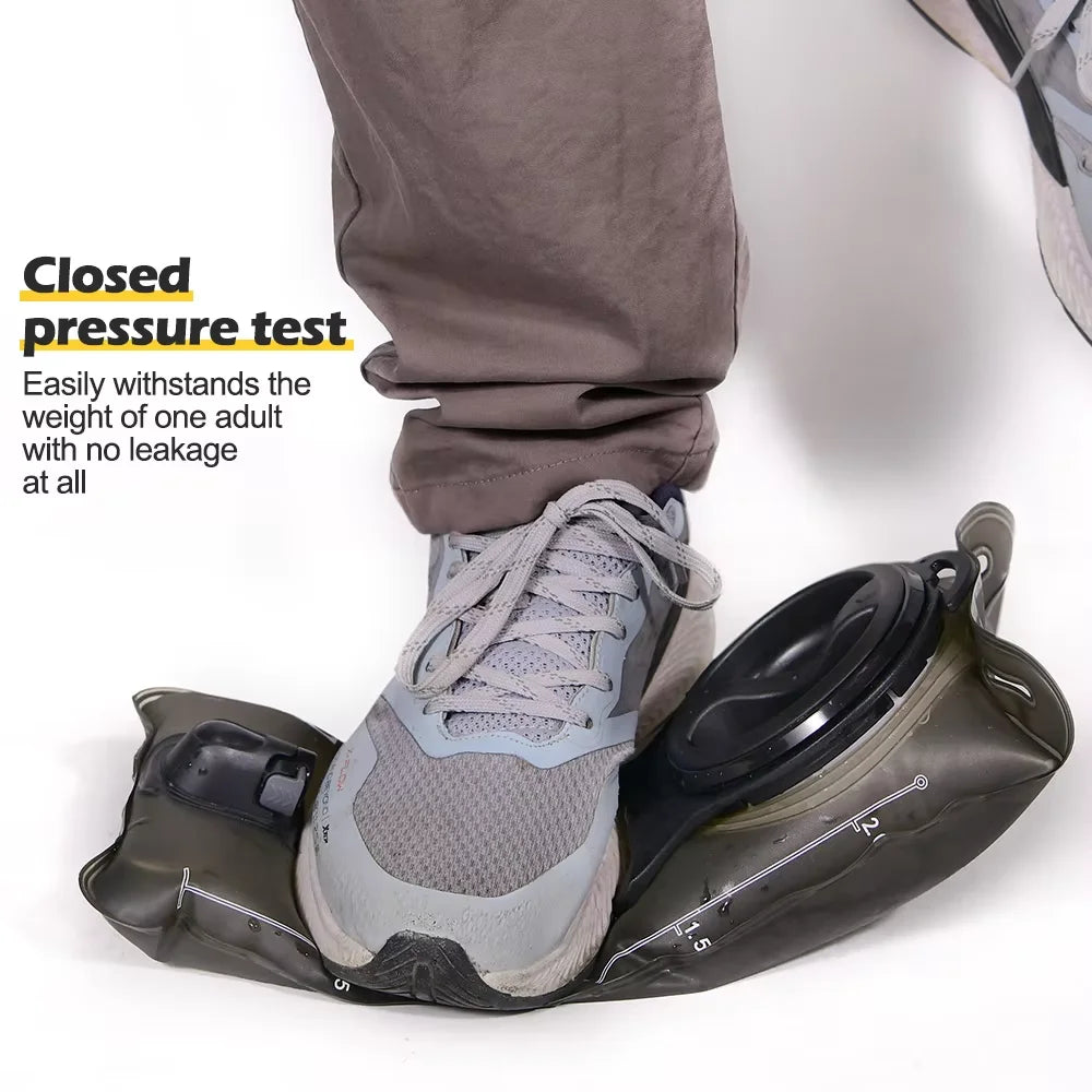 NEWBOLER Hydration Water Bladder Reservoir Bag, PEVA, 1.5L 2L 3L, Transparent/Grey