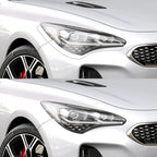 For Kia Stinger 2018-2023 Smoke Black High-Gloss Pre-Cut TPU Headlight Protective Film PPF Anti-Scratch Vinyl Wrap Cover Kit