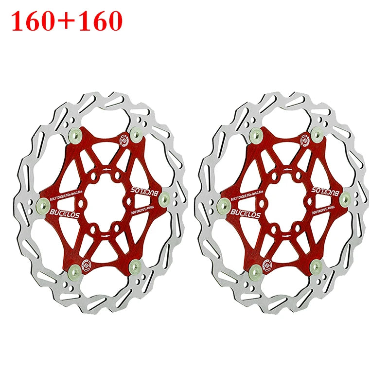 2PC BUCKLOS Bicycle Disc Brake 160/180/203 Bike Floating Rotors Stainless Steel Mountain Bike Brake Rotor Mtb Rotors Part 1PC