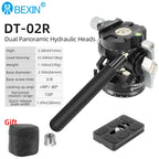 BEXIN New Hollow Video Hydraulic Head -80°+90° Double Panoramic Structure CNC Lightweight Compact Fluid Video Head for Tripod