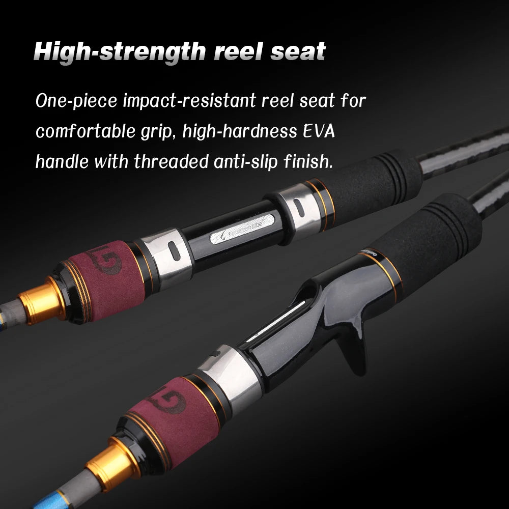 Predator 1.8/1.98m 6.5 feet portable carbon MH power slow jigging rod 3 sections solid tip off shore FUJI rings boat fishing rod
