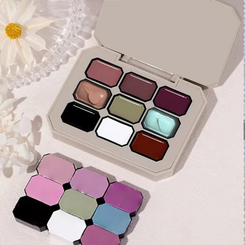 9-color solid gradient high-saturation blush nail polish, French manicure gel, suitable for nail technicians and beginners.