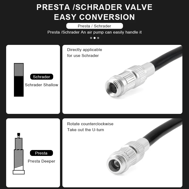 RIDERACE Bicycle Pump With Gauge High-pressure Portable Hand Tire Air Inflator Bike Air Shock Pump Schrader Presta Valve AV FV