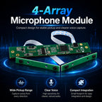 YANHCM 4 Microphone Array Module Board USB 2.0/3.0 Driverless AEC AGC for Voice