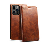 SUTENI Leather Wallet Magnetic Card Holder Flip Cover Phone Case For iPhone 16 Pro Max 15 Plus 14 13 12 11 XS XR X  8 7 Plus