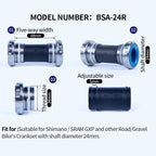 SENICX Bicycle Bottom Bracket Ceramic BSA Thread Road Bike Central Movement Suitable for Shimano / SRAM GXP Crankset 24mm Axis