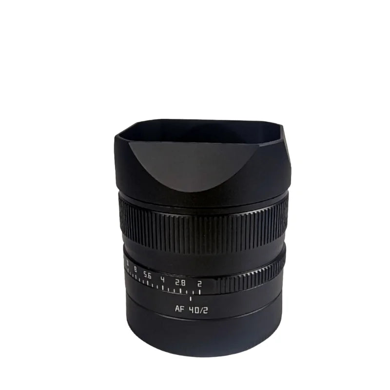 Metal Bayonet Square Lens Hood with Free Metal Cap for TTArtisan AF 40mm F2.0