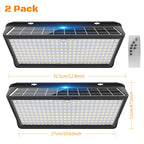 Super Bright Solar Wall Lamp Solar Lights Outdoor Solar Powered Flood Lights with 3 Mode IP65 Waterproof for Outside Yard Street