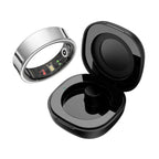 R09 Smart Ring with Charging Case, Heart Rate SpO2 Temp Monitor, 5ATM, Android iOS