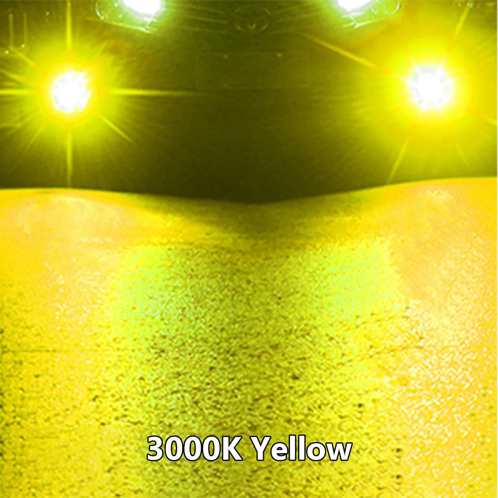 H7 Laser Lens H11 Led Fog Light Bulb H11 Led Fog Lamp H8 H16 9005 HB3 9006 HB4 CSP Blue 6000K 3000K Turbo Fog Light For Car 12V