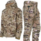 Men's Winter Autumn Fleece Jackets Tactical Waterproof Suits Outdoor Fishing Hiking Camping Tracksuits Coats Thermal Pants