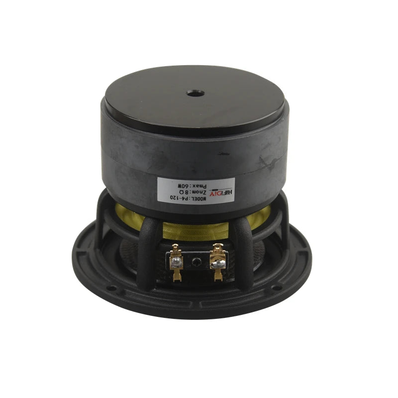 Hifi 4 Inch 120 Titanium film carbon fiber basin Pure Midrange Full frequency speaker unit 4 8OHM 60W midbass loudspeaker P4-120