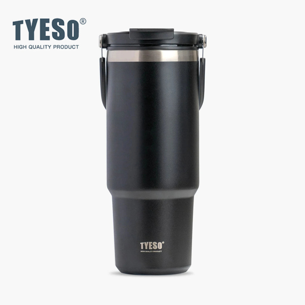 Tyeso 900ml Stainless Steel Insulated Travel Mug Tumbler with Lid, Black