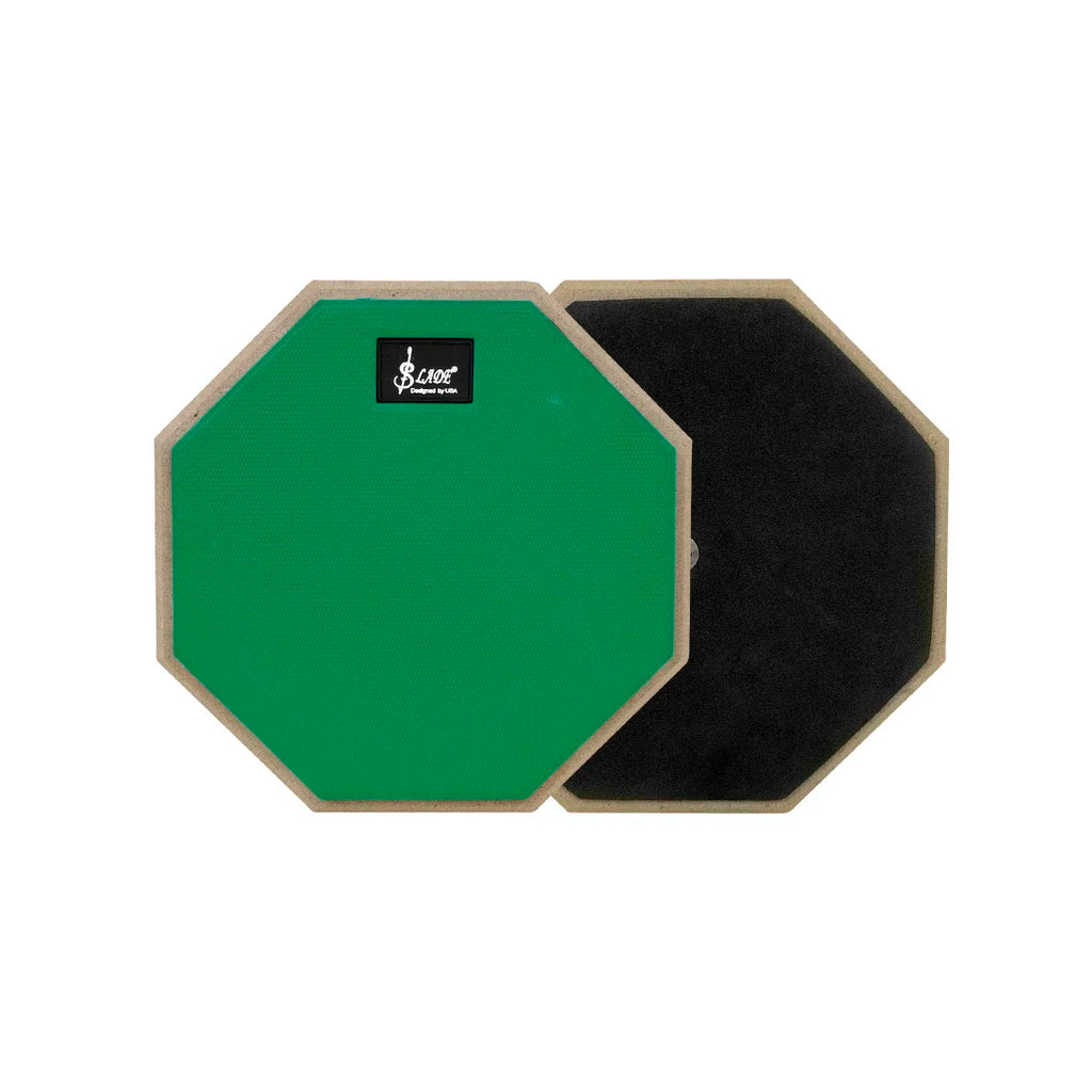 SLADE 8 Inch 12 Inch Drum Practice Pad Rubber Wooden Dumb Drum Pad Mute Training for Jazz Drums Exercise Beginners
