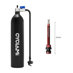 CYCLAMI Tubeless Tire Inflation Tank 1.3L Mountain Road Bike Inflator Tyre Air Bottle Tire Booster Vacuum Tire Tank Cylinder