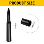 14cm (5.7in) Universal Car Roof AM/FM Bullet Whip Antenna with Screws, Black 1 Set