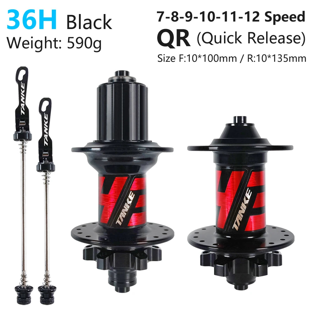 TANKE-MTB Hub Sealed Bearing,for Bicycle 8,9,10,11,12 Speed Mountain Bike Disc Brake,32 Holes,36 Holes,6 NBK Cubo,Aluminum Alloy