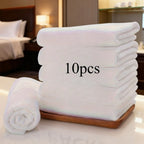 Microfiber Salon Towels 10pcs White Absorbent Spa Hair Drying Massage Towels