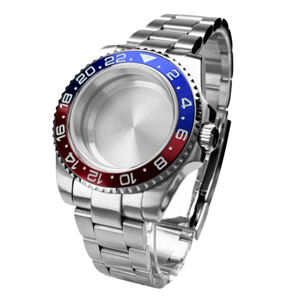 40mm 200m Waterproof NH34 NH35 NH36 Watch Case Accessories for Oyster Band SUB Watch Maker 120clicks BGW9 blue lume Bezel