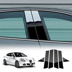 For Alfa Romeo Giulietta 940 2010 2011 2012 2013 2014 2015 2016 2017 2018-2020 Glossy Black B Pillars Sticker Carbon Fiber Style