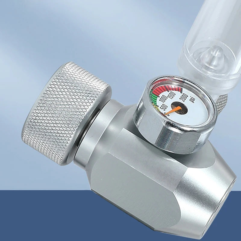 Aquarium DIYCO2 regulator W21.8/CGA320/G3-4/G5-8/TR21/3-8unf gas cylinder nut docking type fish tank CO2 pressure reducing valve
